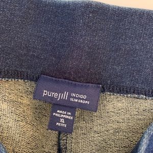 Purejill Indigo Slim Crops. XLP